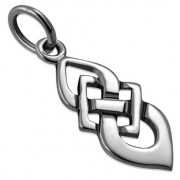 Tiny Celtic Knot Silver Pendant, pn447